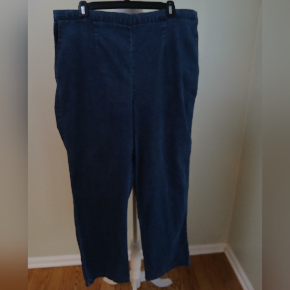 2/$15 Alfred Dunner Plus Size Chambray Pull On Pants